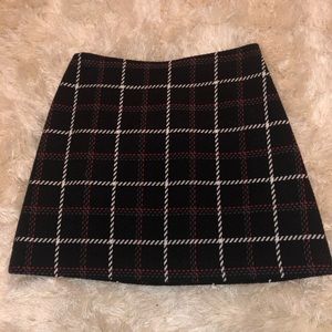 Plaid Skirt - Black,Red, White